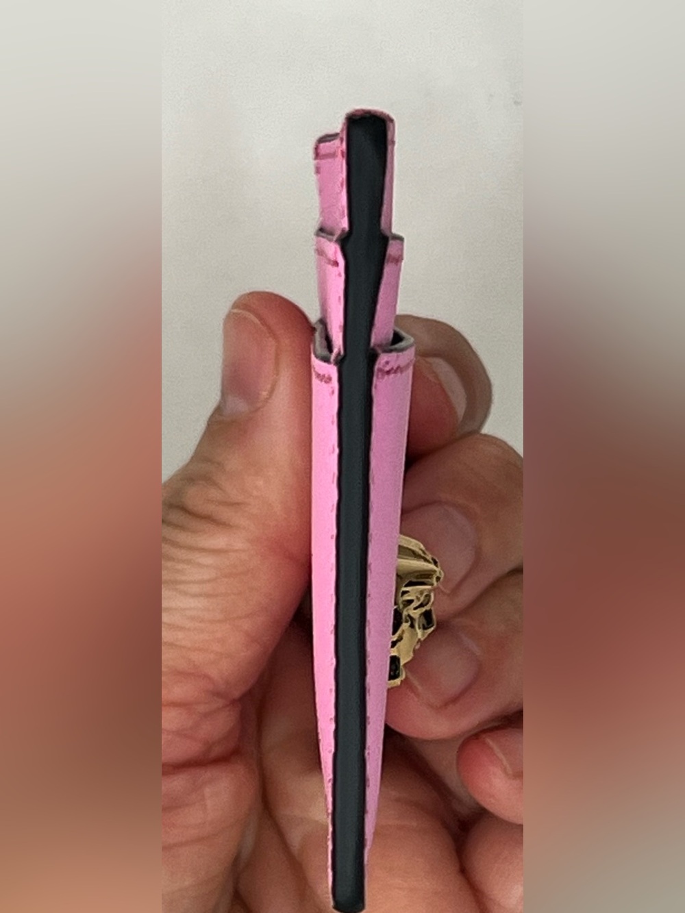 Versace Hot Pink Leather Medusa Card Case - Picture 4 of 8